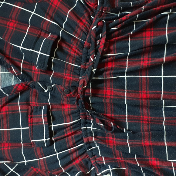 Eden and Olivia Womans Maternity Plaid Top XL - Picture 3 of 12